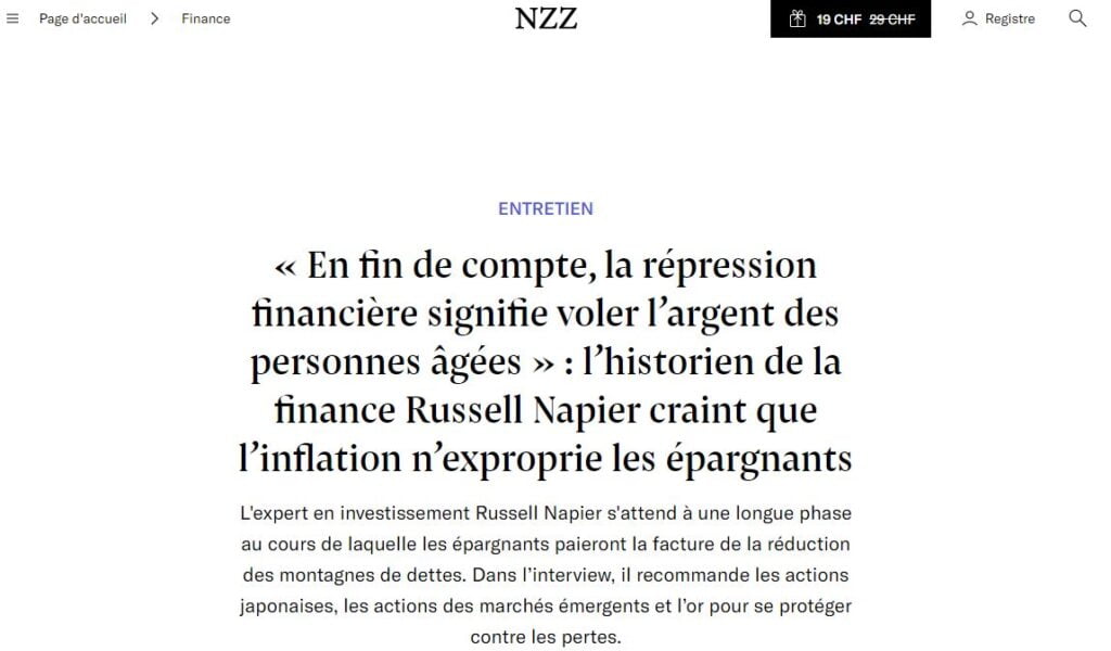 russel napier repression financière